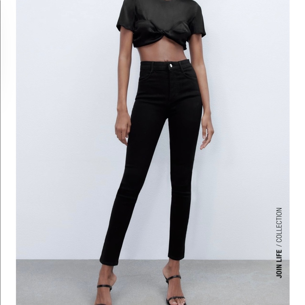 ZARA | super stretch high rise jeans